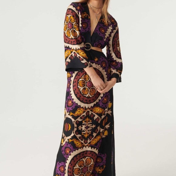 BA&SH Falva Boho Maxi dress XS - Picture 4 of 13